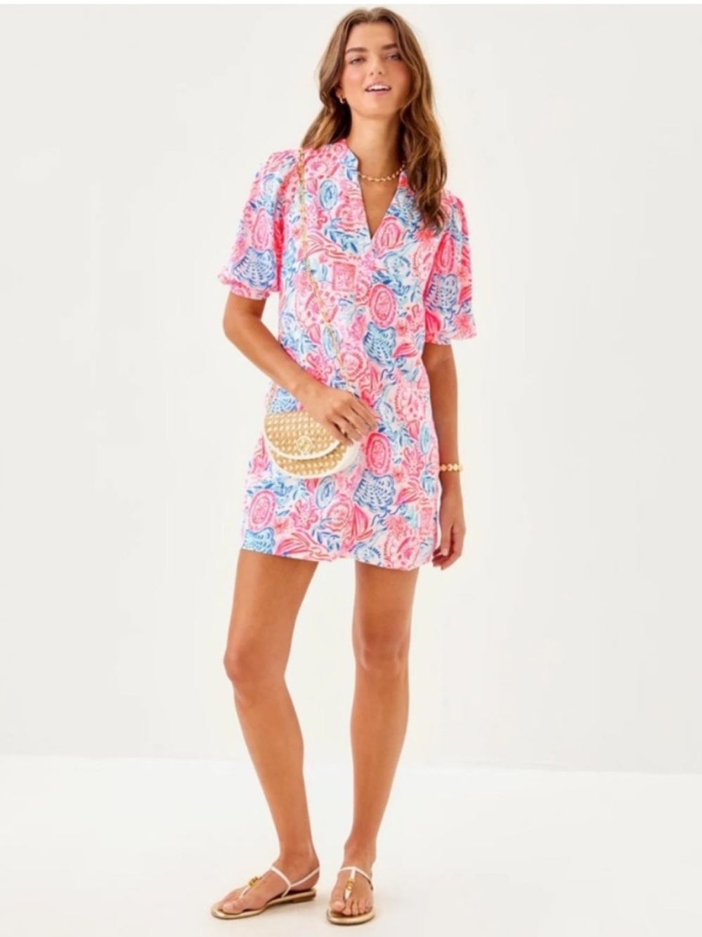 NWT LILLY PULITZER
MIALEIGH LINEN DRESS LIL
SUN SEA SAND - Picture 2 of 5